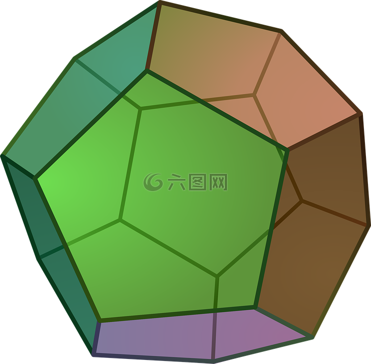 几何,pyritohedron,十二面体