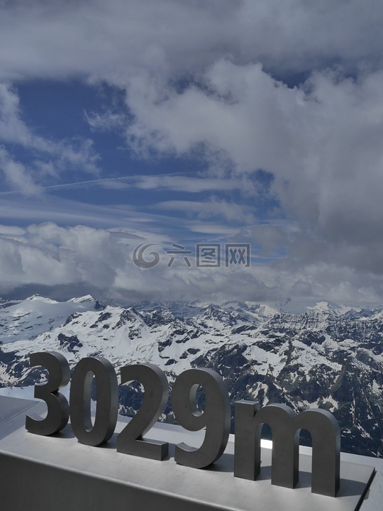 kitzsteinhorn,山,天空