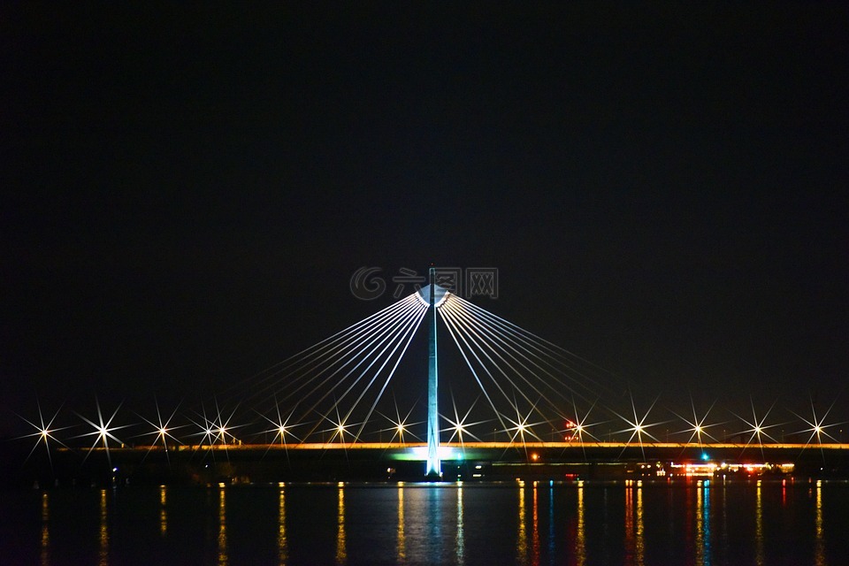 桥,多瑙河,维也纳