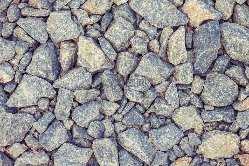 石头,砾石,灰色
