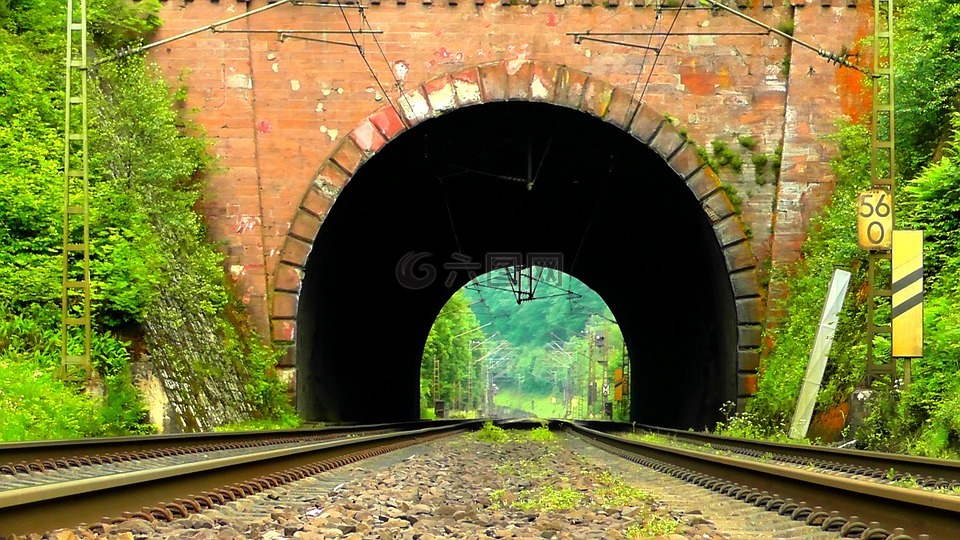 隧道,铁路隧道,拱门