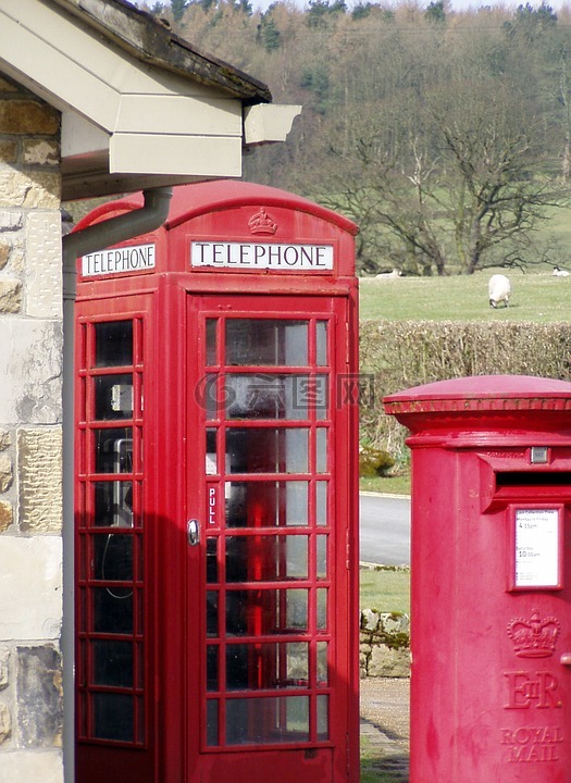 英格兰,农村,公用电话亭
