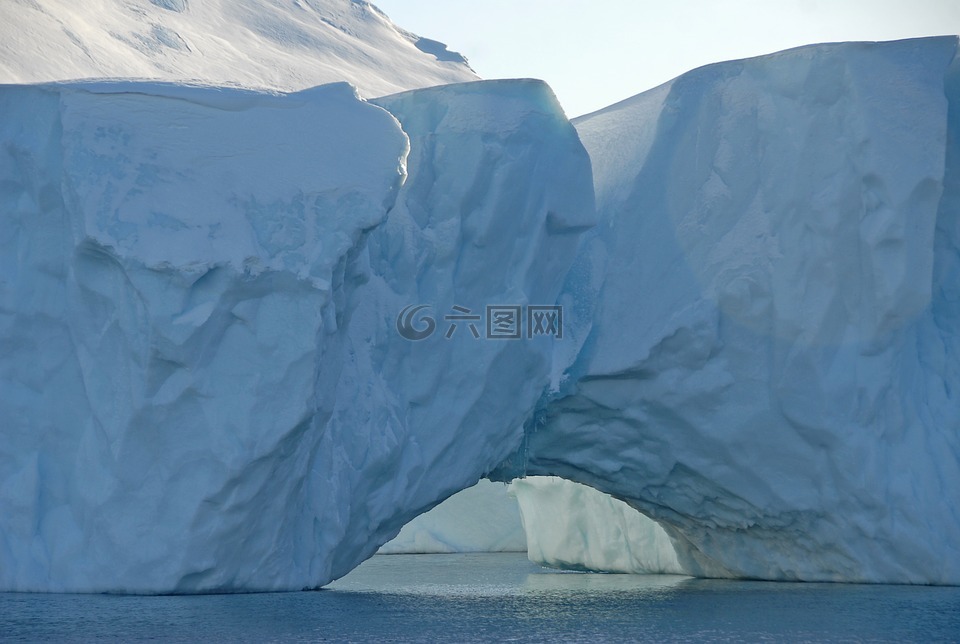 格陵兰岛,冰山,冰