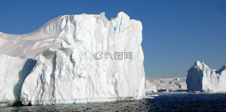 格陵兰岛,冰山,冰