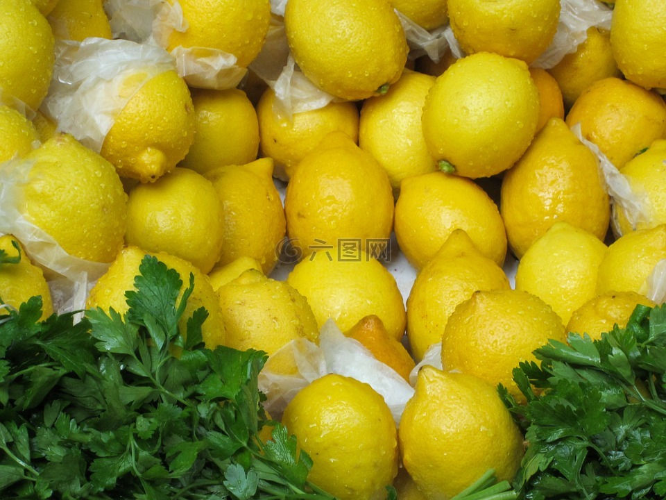 柠檬,柑橘类水果,黄色