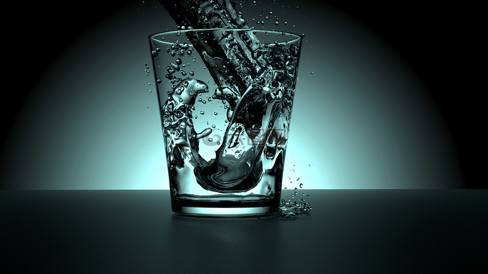 杯,水,玻璃