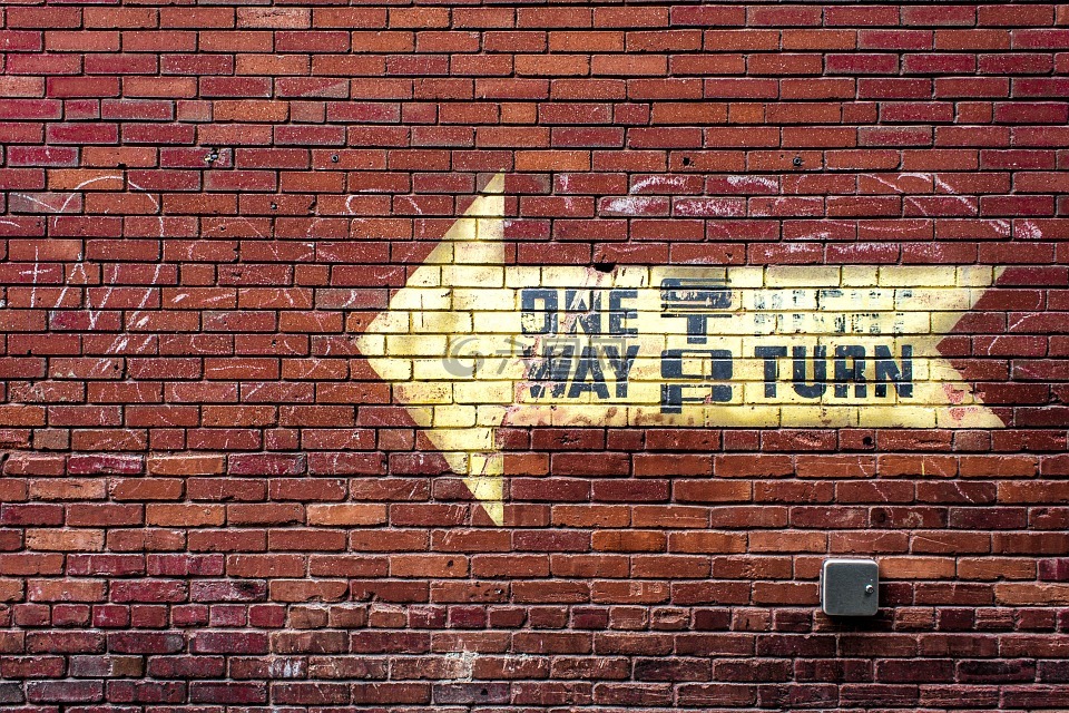 一种方法,箭头,砖