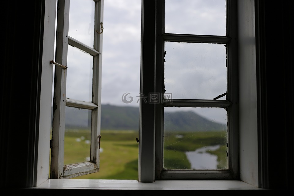 窗外的景色,冰岛,山风景