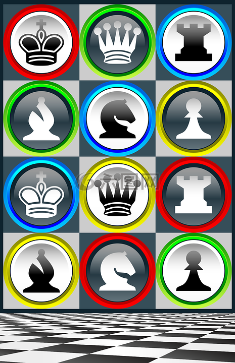 国际象棋,棋盘上的棋子,模式