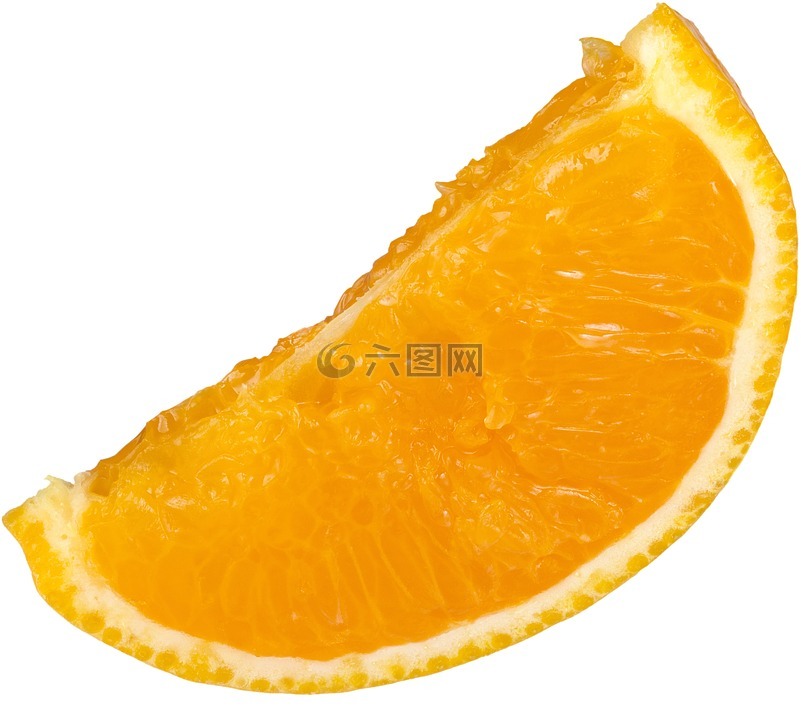 橙色,橙色切片,白色背景