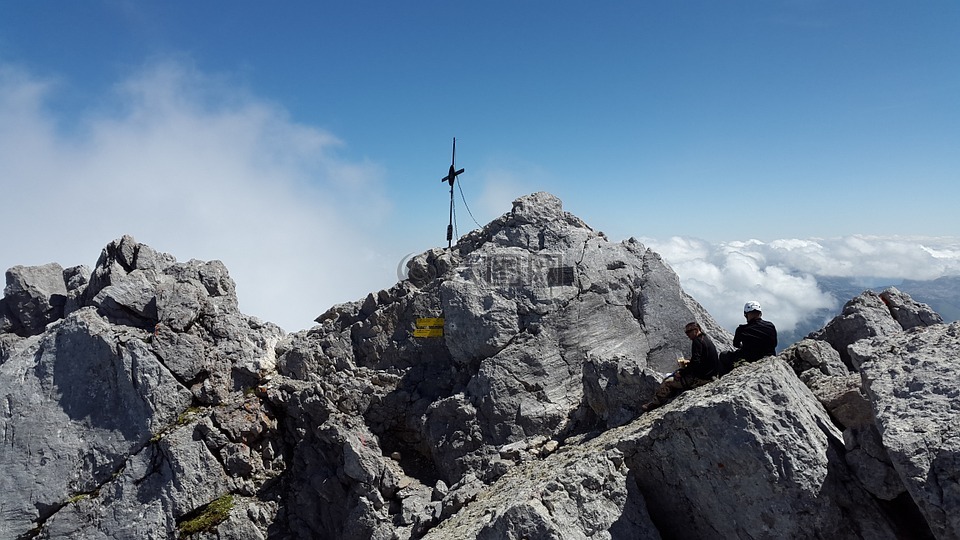 watzmann 中东高峰,岩,berchtesgadener 土地