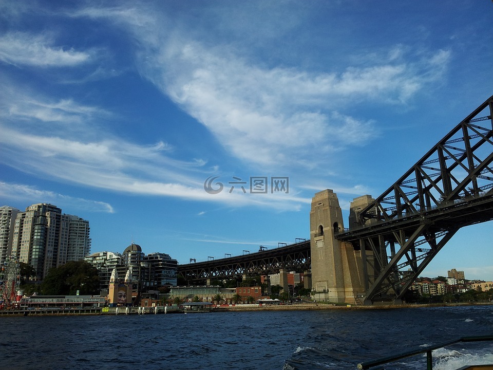 悉尼海港大桥,天空,桥