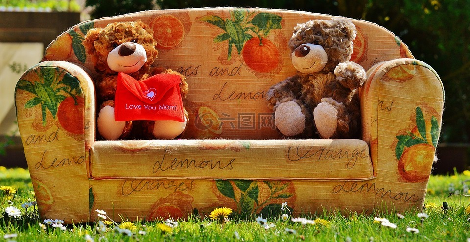 泰迪熊,母亲节,爱情