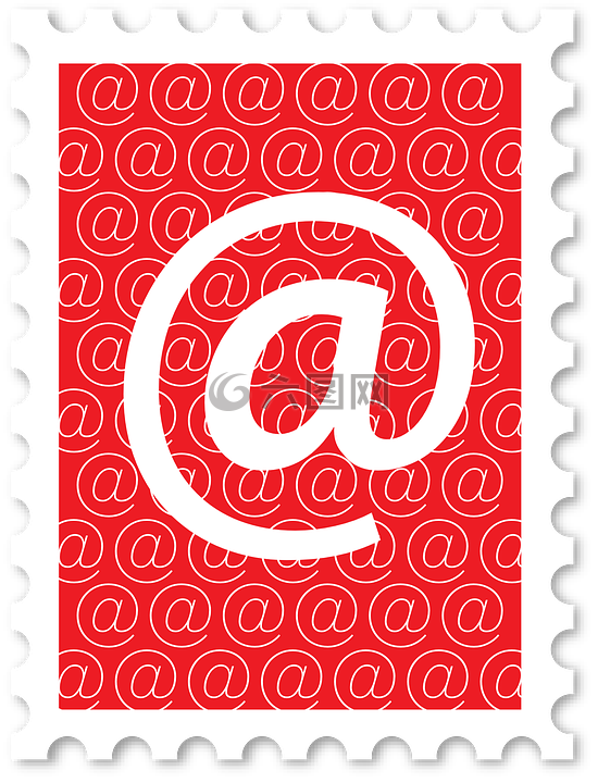 邮件,邮票,在标志