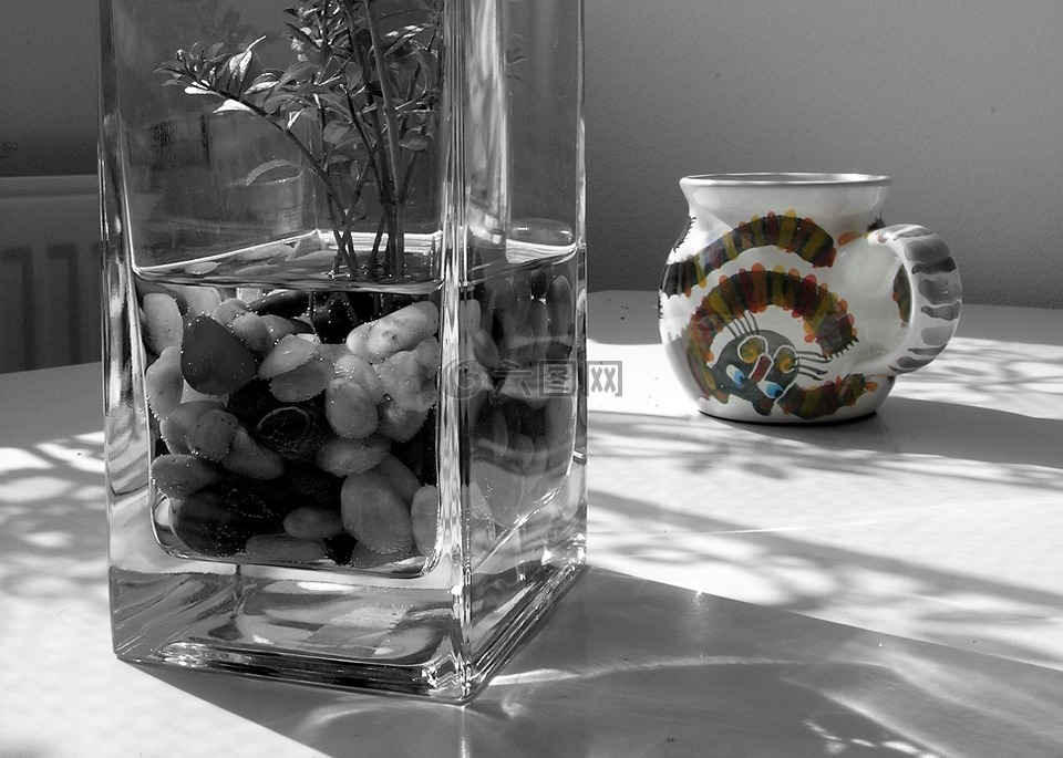 花瓶,杯,水钻
