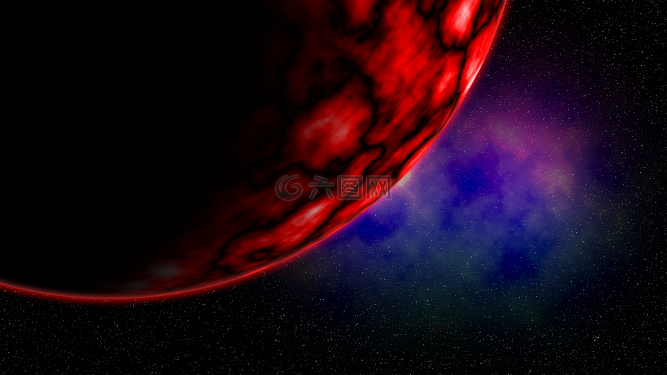 红色的星球,宇宙,天文学