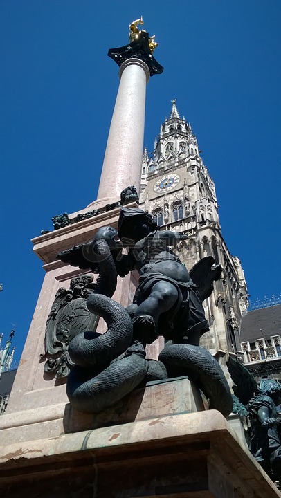 摩纳哥慕尼黑,古代,雕像