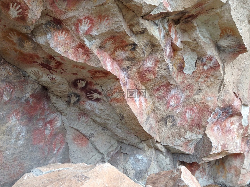 洞穴,绘画,巴塔哥尼亚