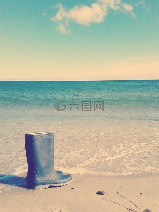 海,橡胶靴,天气