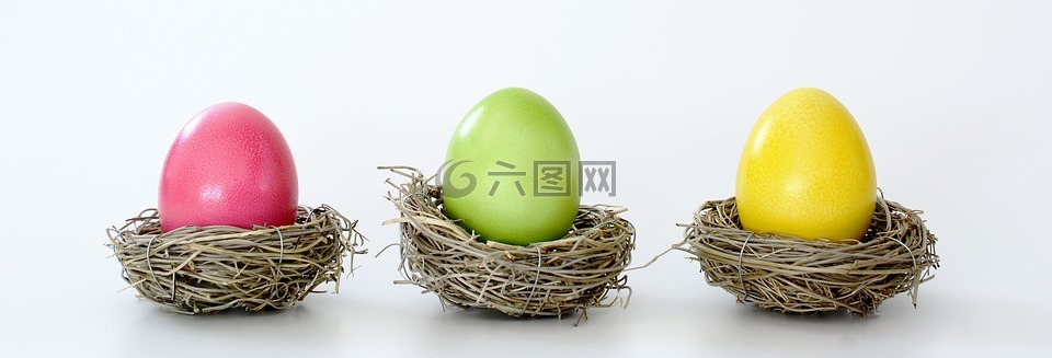 复活节巢,鸟巢,复活节彩蛋