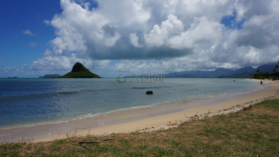 風景,大海,蓝天白云