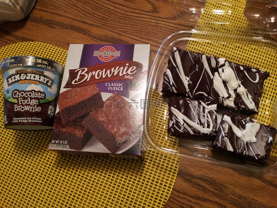 巧克力,核仁巧克力饼,冰淇淋