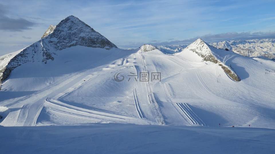 冰川,寒假,滑雪