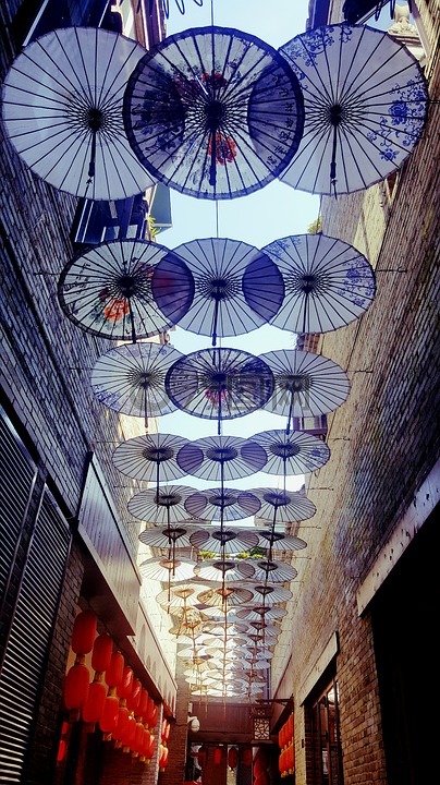 雨伞,巷子,创意