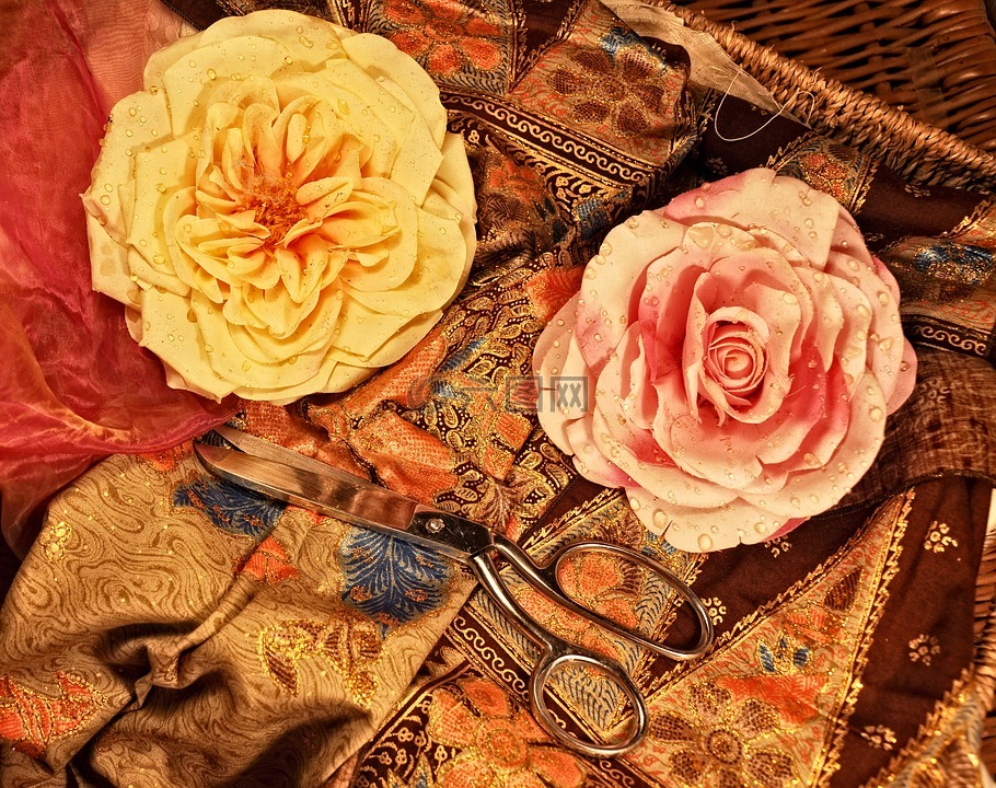 玫瑰,纸玫瑰,鲜花
