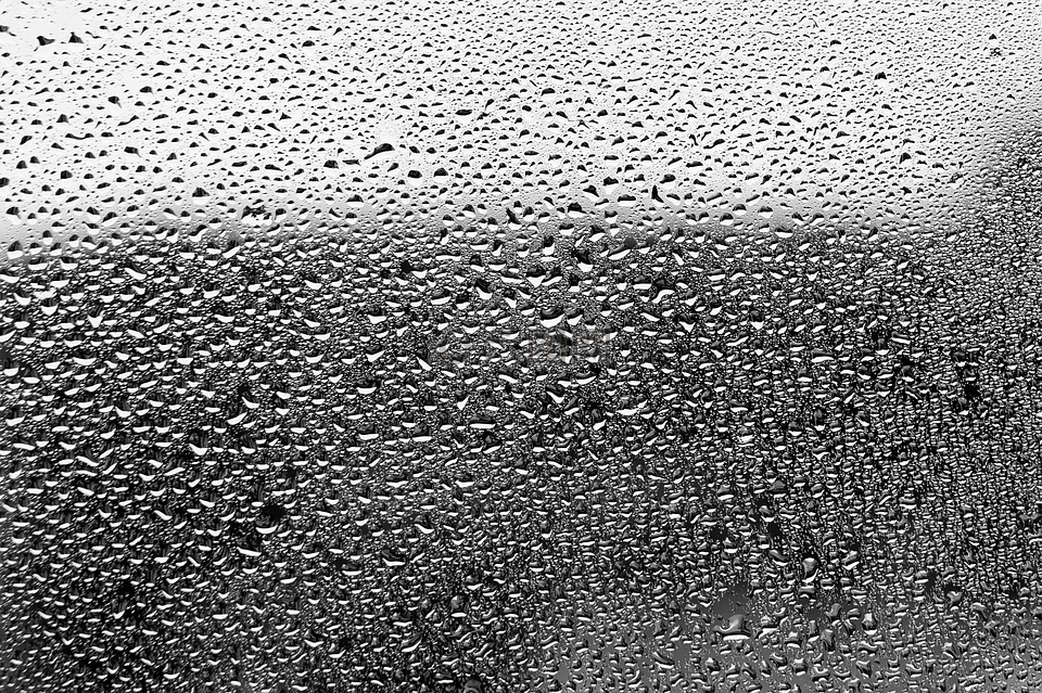 降,雨滴,玻璃