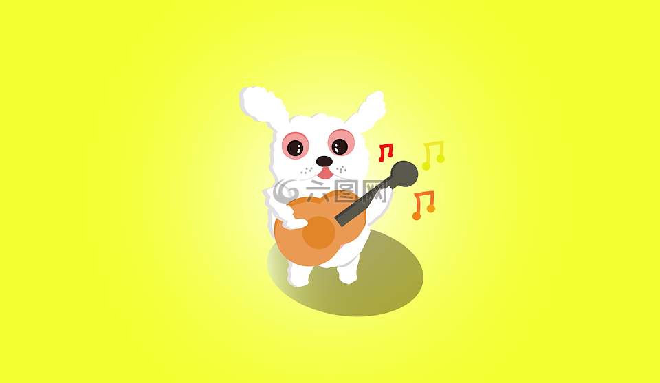 兔子,可爱,唱
