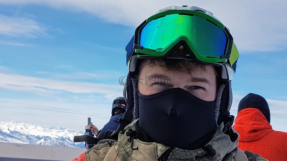 滑雪眼镜,滑雪面罩,眼睛