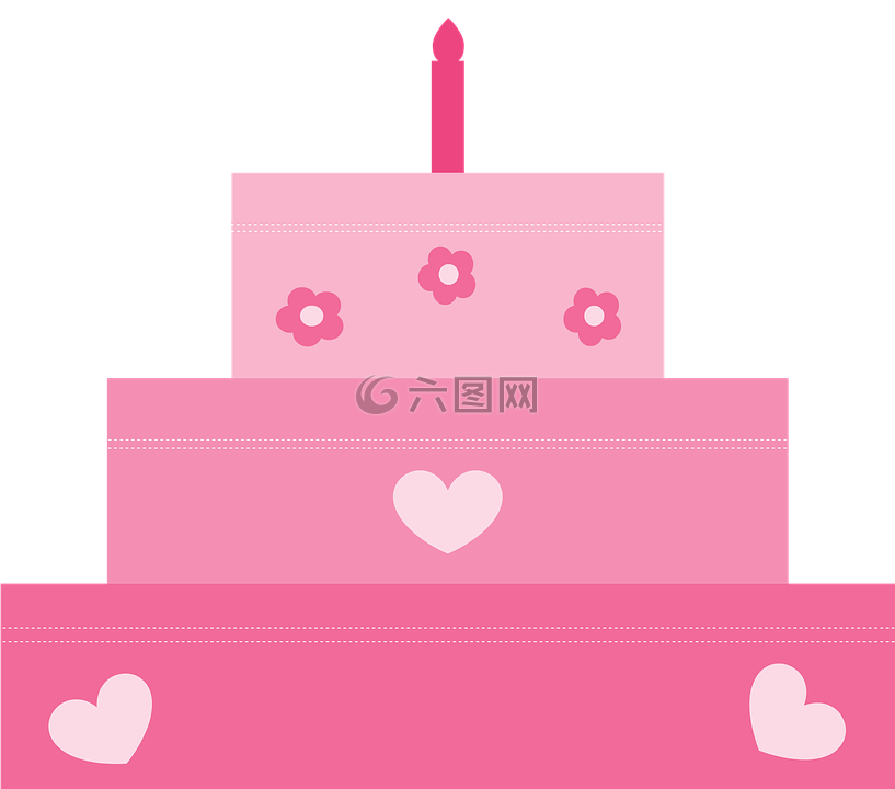 蛋糕,生日,粉色