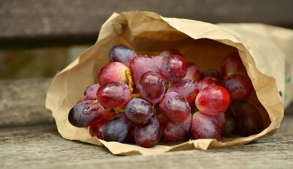 葡萄,红葡萄,袋