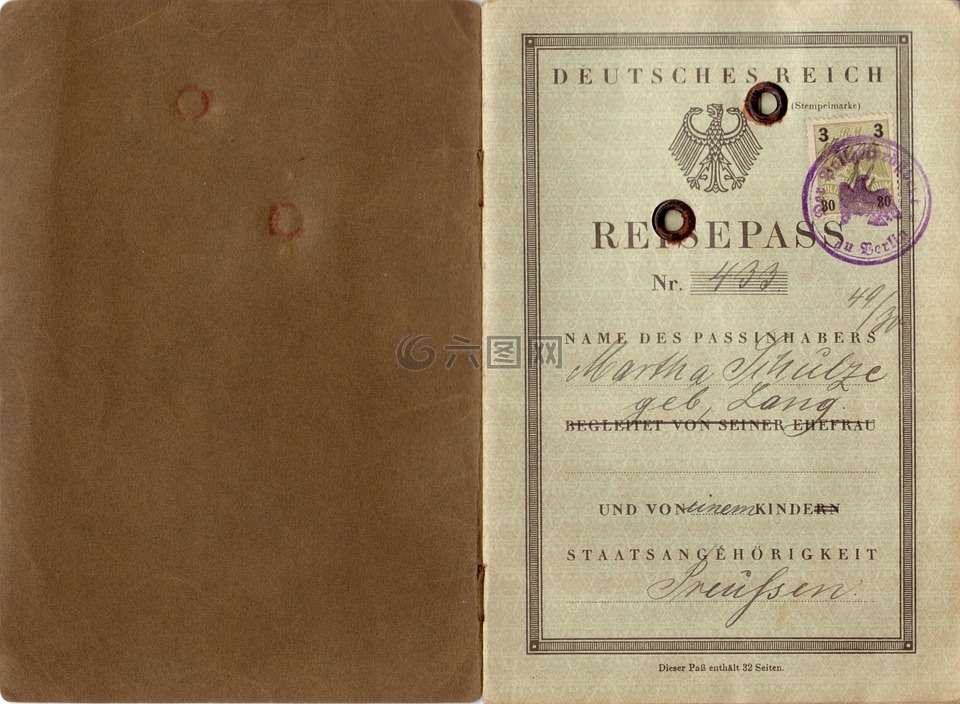 护照,德意志帝国,年份