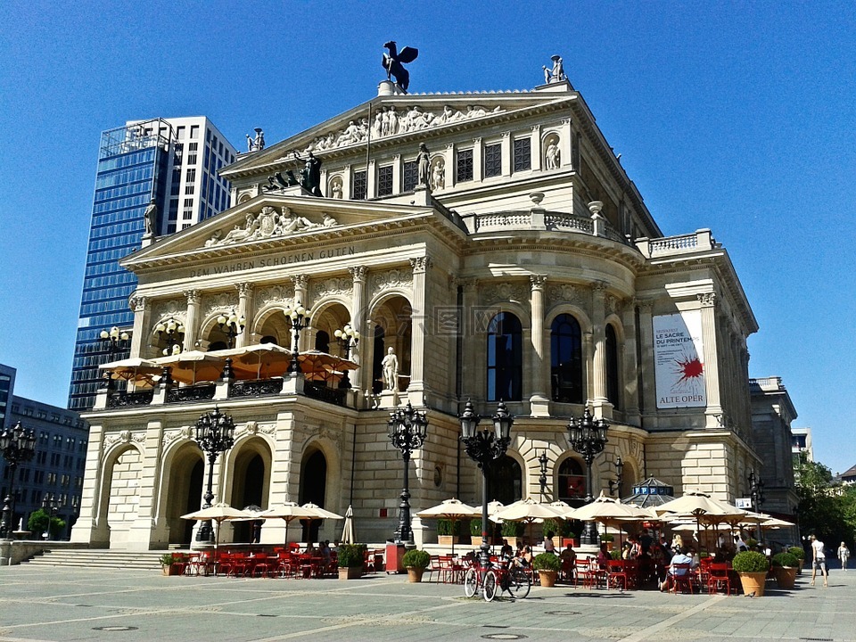 老歌剧院,纪念碑,法兰克福