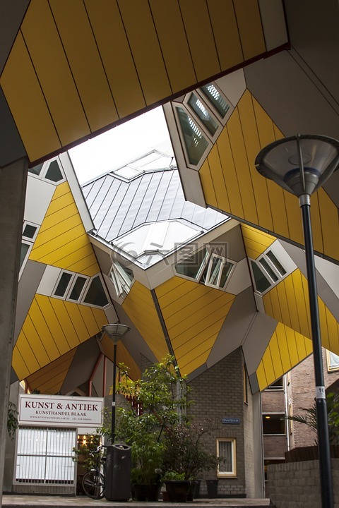 鹿特丹,荷兰,立方体的房子