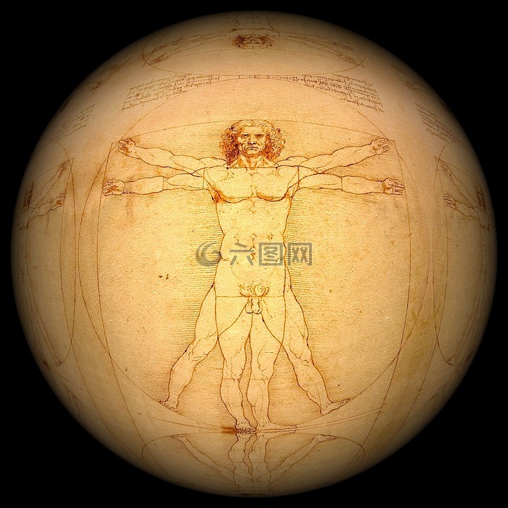 人的,达 · 芬奇,vitruvian 男子