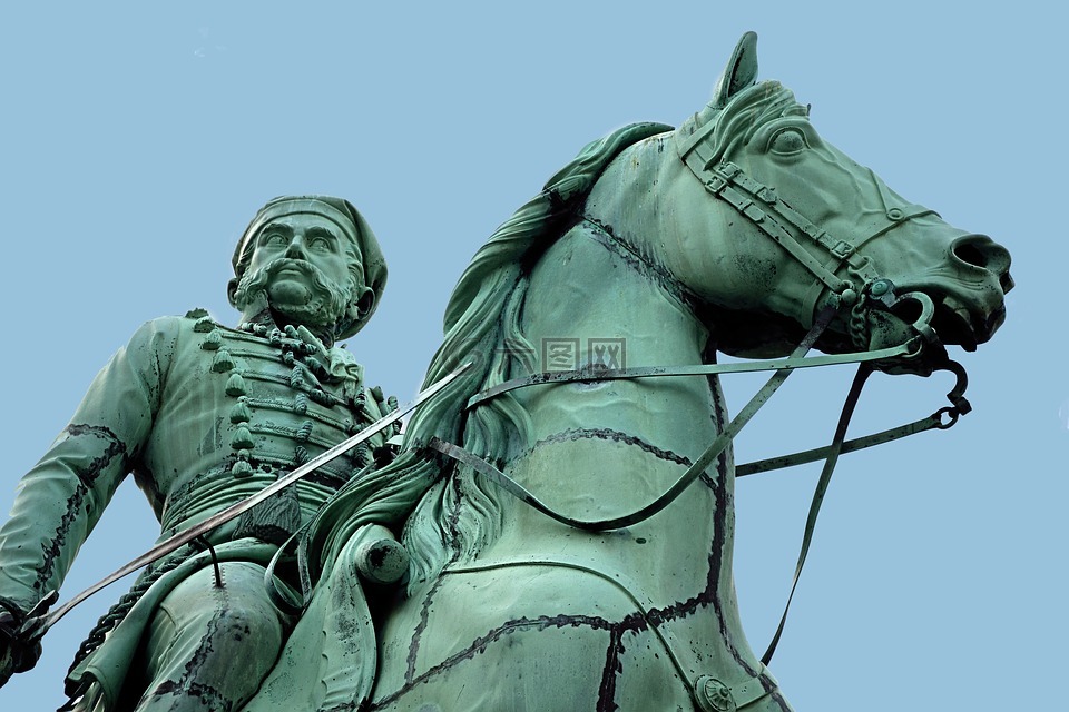 雕塑,关于马的骑手,铜