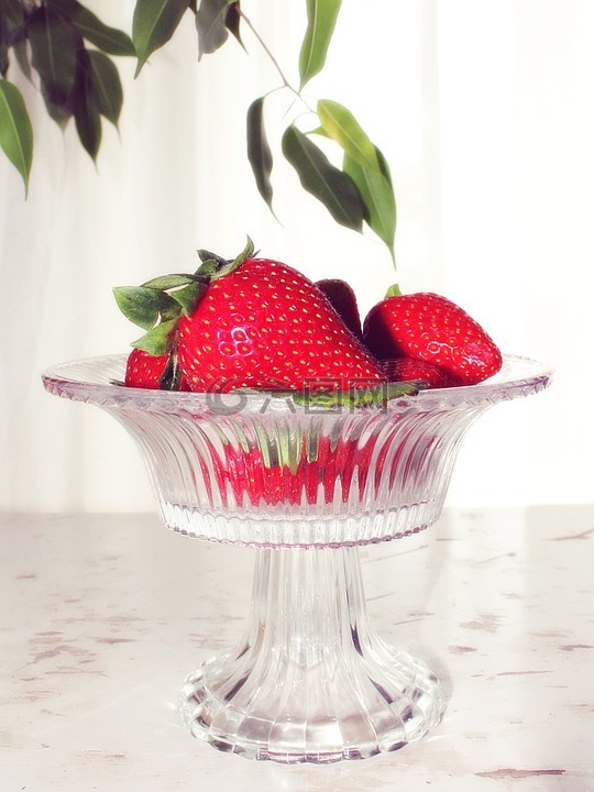 草莓,水果,圆润的