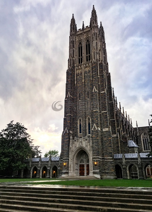 教堂,杜克大学,天空