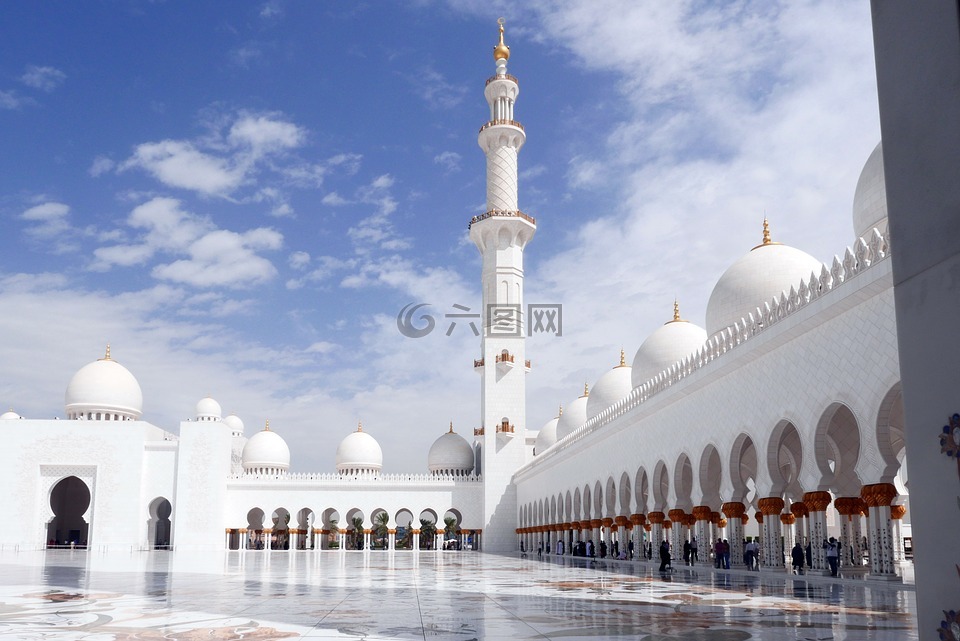 阿布扎比,谢赫·扎耶德清真寺,伊斯兰教的建筑学