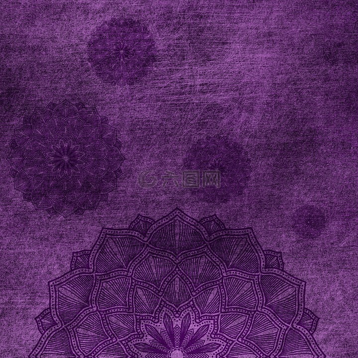 背景,紫色,曼陀罗