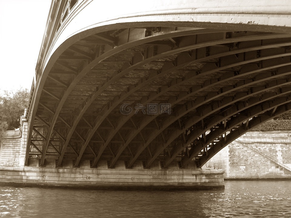 桥,塞纳河,河