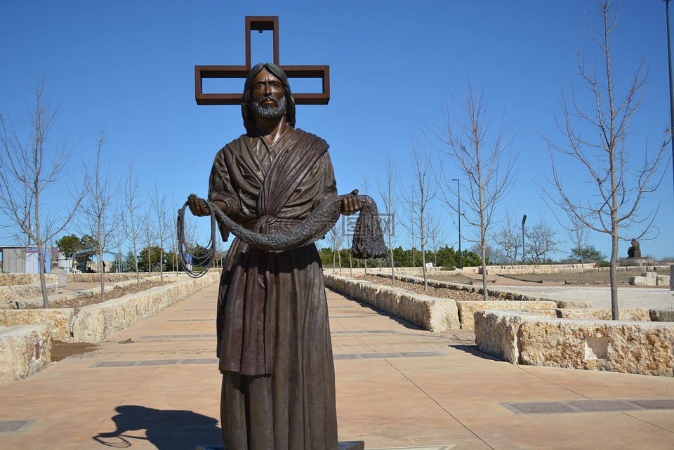 雕像,在十字架上,克维尔得克萨斯州