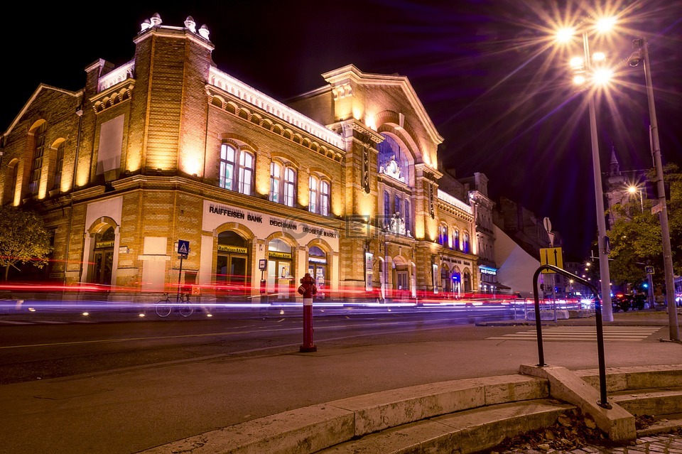 布达佩斯之夜,城市之光,夜