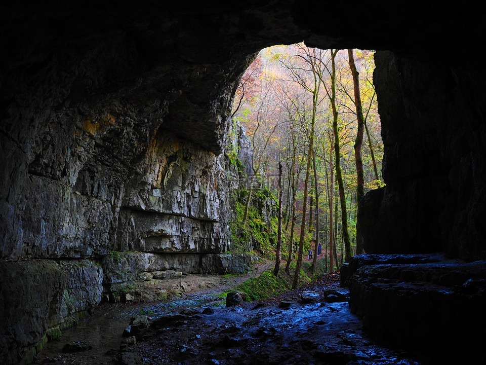 洞穴的falkensteine​​r,洞穴,洞穴门户