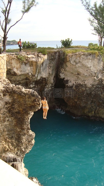 牙买加,悬崖,悬崖跳水