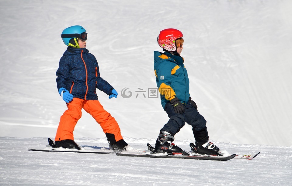 儿童,滑雪经验教训,行使山