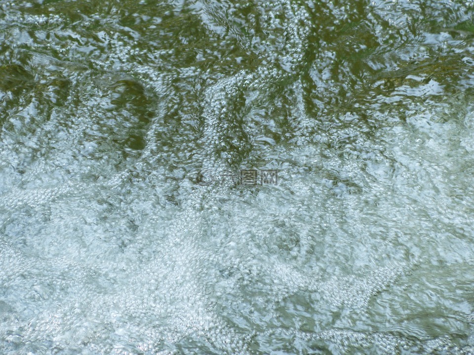 空气泡沫,打击,水